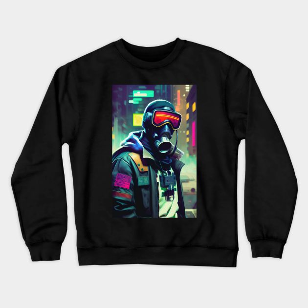 Abstract Cyberpunk Man Crewneck Sweatshirt by Voodoo Production